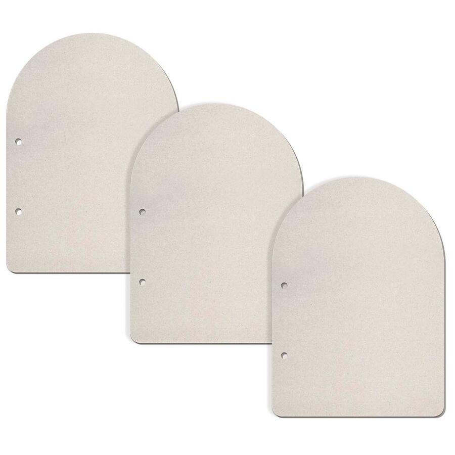 Set 3 Window Shaped Pages Cardboard