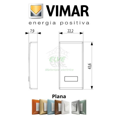 VIMAR  - 14026.SL PLANA Tasto 1 modulo con diffusore Silver