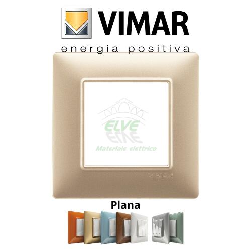 VIMAR - 14642.22 PLANA Placca 2 moduli champagne opaco