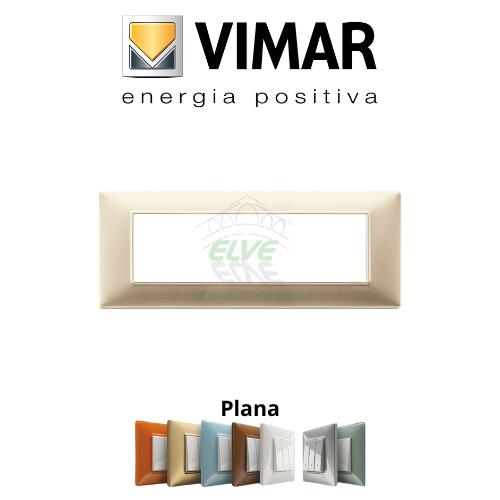 VIMAR - 14657.22 PLANA Placca 7 moduli champagne opaco