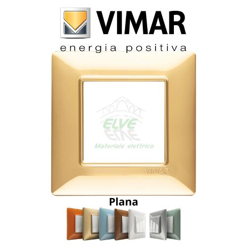 VIMAR - 14642.24 PLANA Placca 2 moduli oro lucido