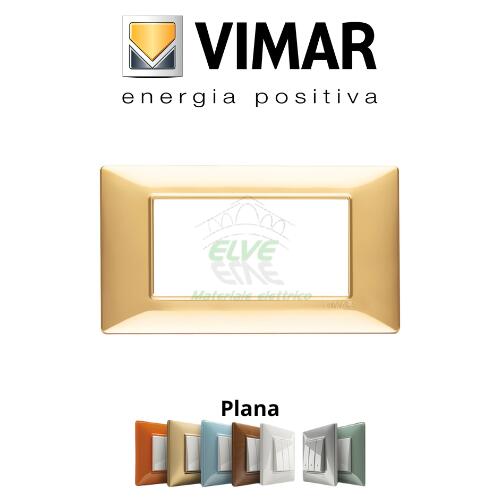 VIMAR - 14654.24 PLANA Placca 4 moduli oro lucido