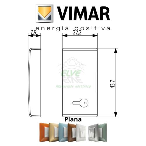 VIMAR - 14021.P PLANA Tasto 1 modulo simbolo chiave bianco 8007352114845