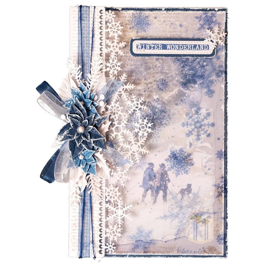 Studio Light • Vintage Christmas Ribbon Blue Organza & Hemp
