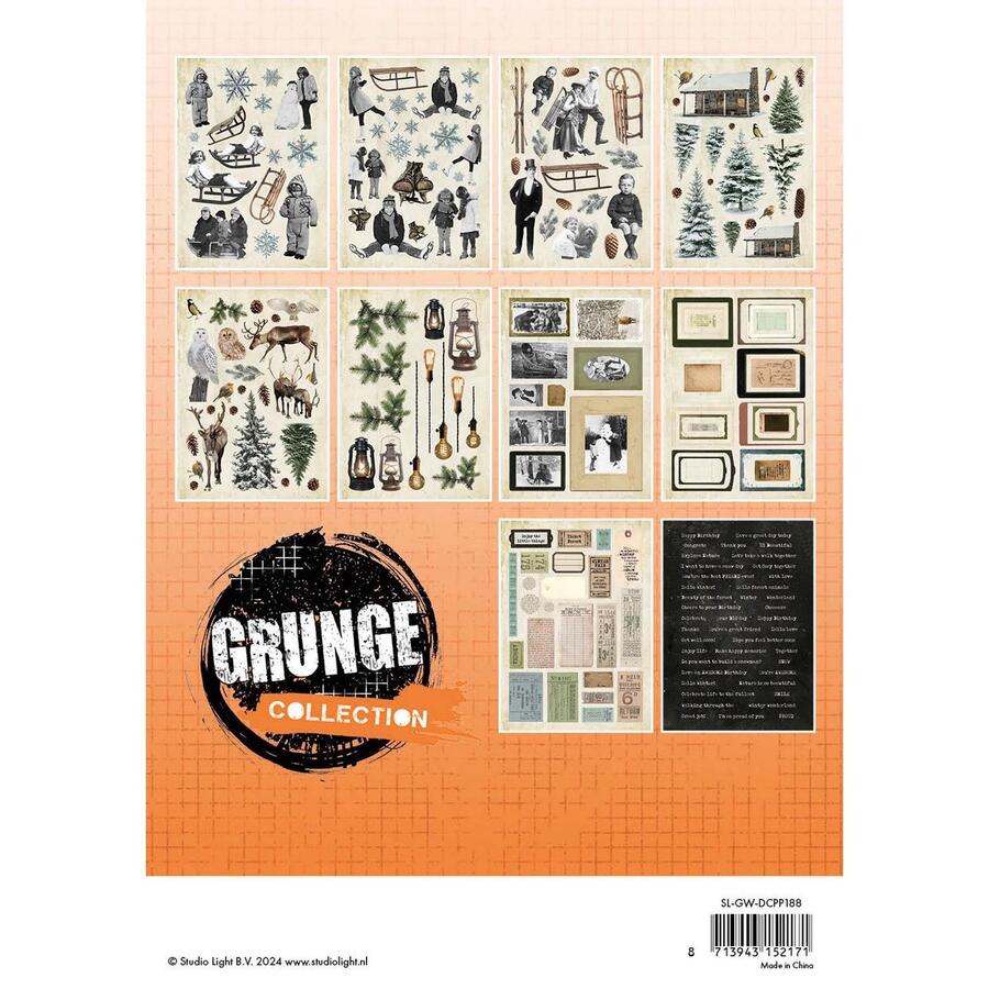 Studio Light • Grunge Collection Die-Cut Paper Pad Paper Elements