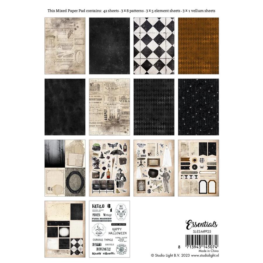 Studio Light • Essentials Mixed Paper Pad All Vintage Hallows