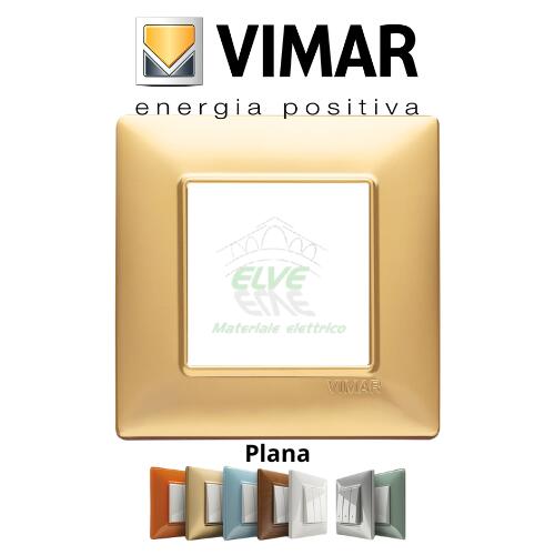 VIMAR - 14642.25 PLANA Placca 2 moduli oro opaco 8007352132375