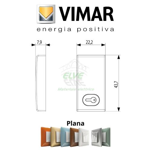VIMAR - 14021.P.SL PLANA Tasto 1 modulo simbolo chiave Silver