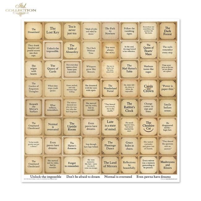 Scrapbooking papers Alice's Magic - A tale of a world that has forgotten logic vol. 2