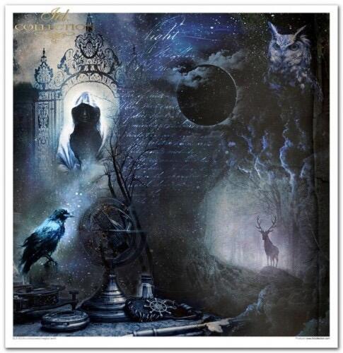Scrapbooking papers  ''An undiscovered magical world'' 