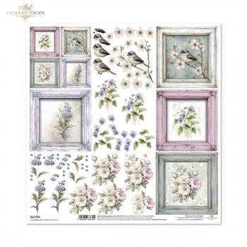 Scrapbooking papers 30 x 30 Floral Shabby Chic