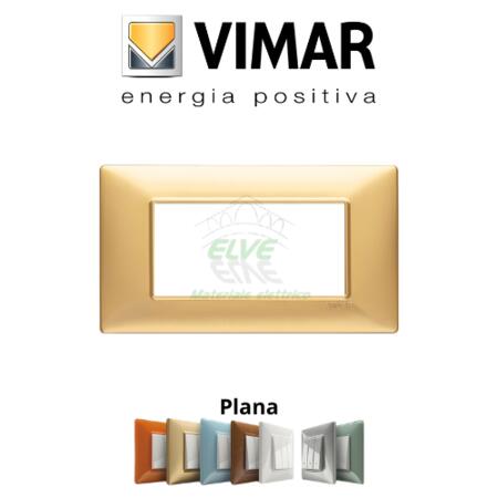 VIMAR - 14654.25 PLANA Placca 4 moduli oro opaco