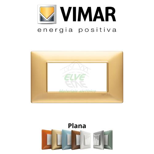 VIMAR - 14654.25 PLANA Placca 4 moduli oro opaco