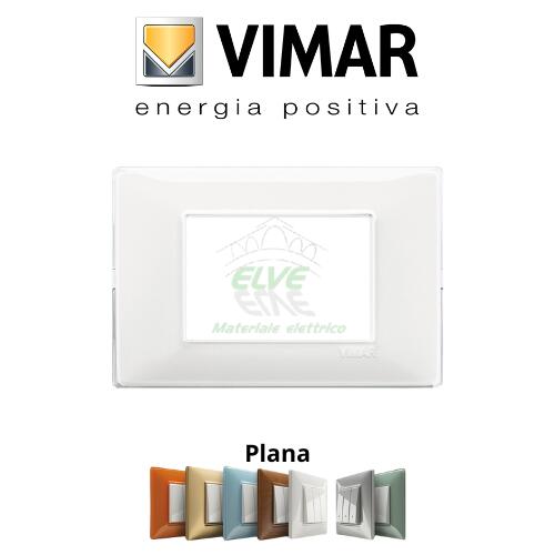 VIMAR - 14653.41 PLANA Placca 3 moduli Reflex neve