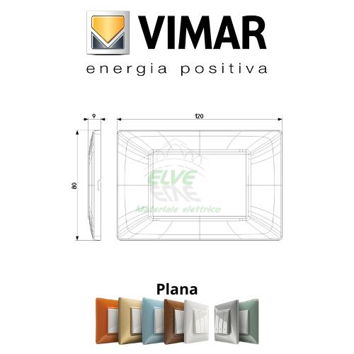 VIMAR - 14653.41 PLANA Placca 3 moduli Reflex neve