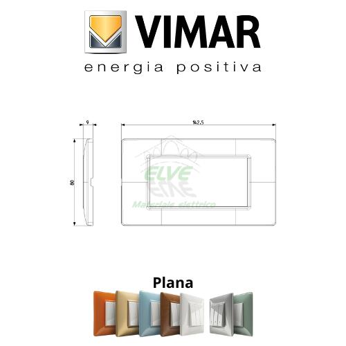 VIMAR - 14654.41 Placca PLANA 4 moduli Reflex neve
