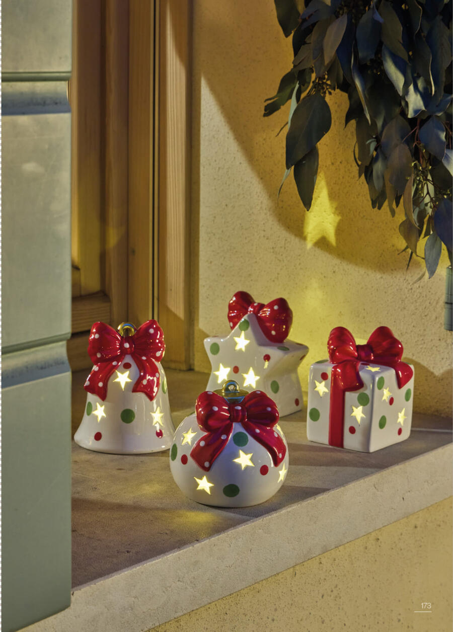 Tognana - Natale 2025 - Lampada Palla Led con fiocco
