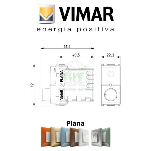 VIMAR - 14136.1 PLANA Regolatore MASTER rotativo 230V universale bianco