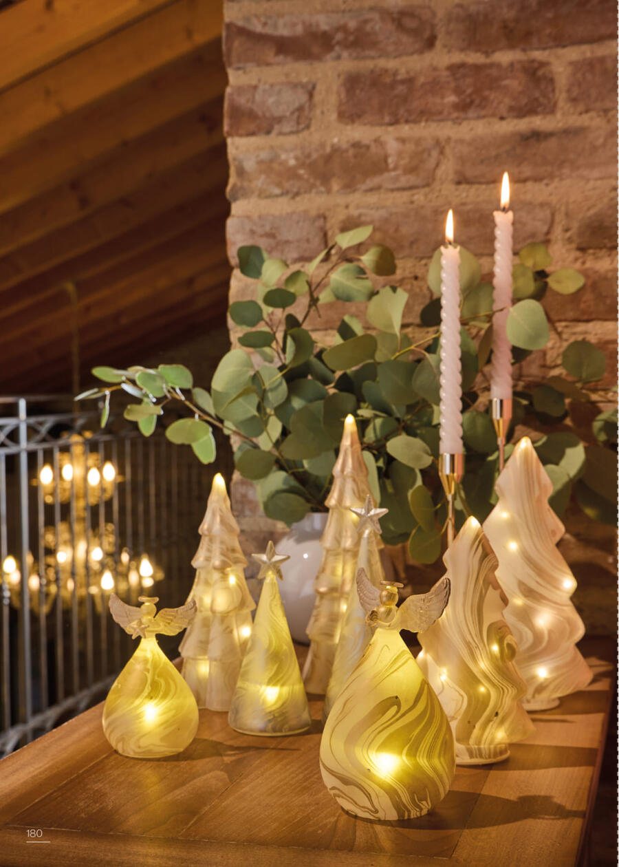Tognana - Natale 2025 - Angelo con led bombato oro cm13H