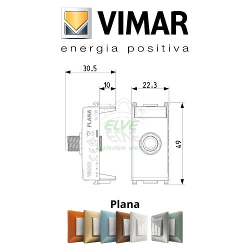 VIMAR - 14318.SL PLANA Presa coassiale tipo F femmina Silver