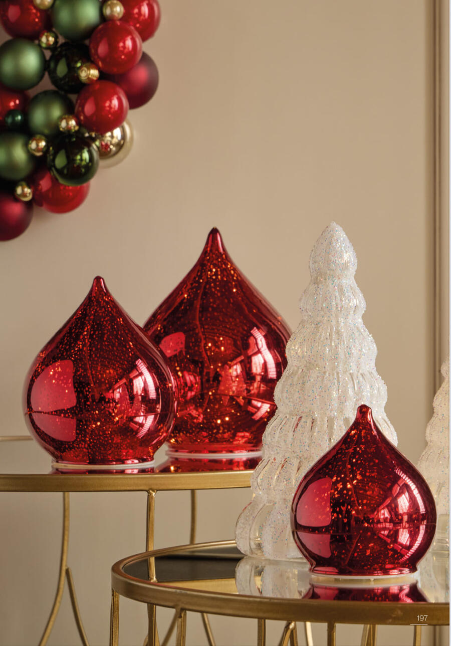 Tognana - Natale 2025 - Goccia Led rossa cm 15