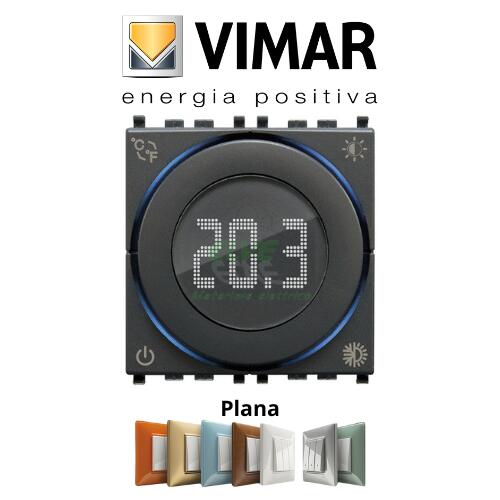 VIMAR - 02970 Termostato rotella 2 moduli 100-240V grigio