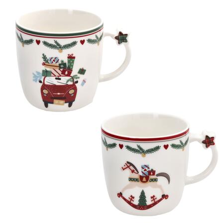 Tognana - Natale 2025 - Set 2 Mug in New Bone China Auto-Cavallo