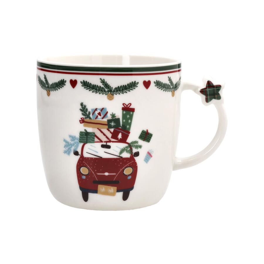 Tognana - Natale 2025 - Set 2 Mug in New Bone China Auto-Cavallo