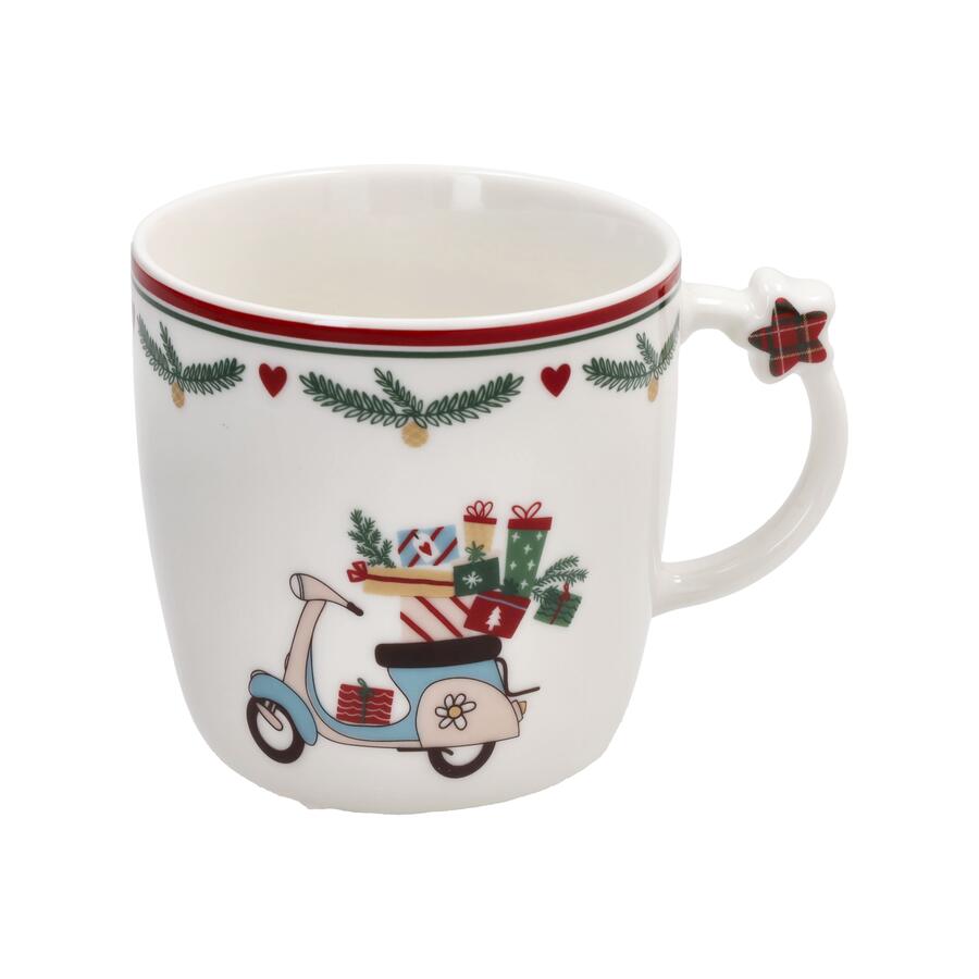 Tognana - Natale 2025 - Set 2 Mug in New Bone China Albero-Moto