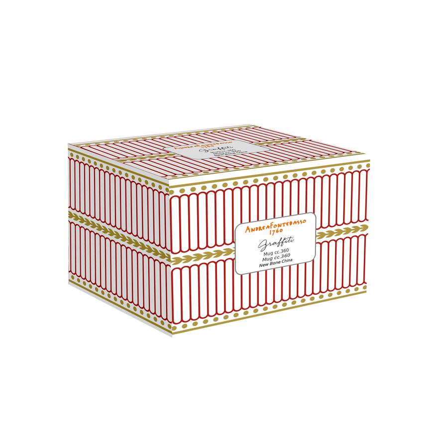 Tognana - Mug in New Bone China cc360 Righe Rosse