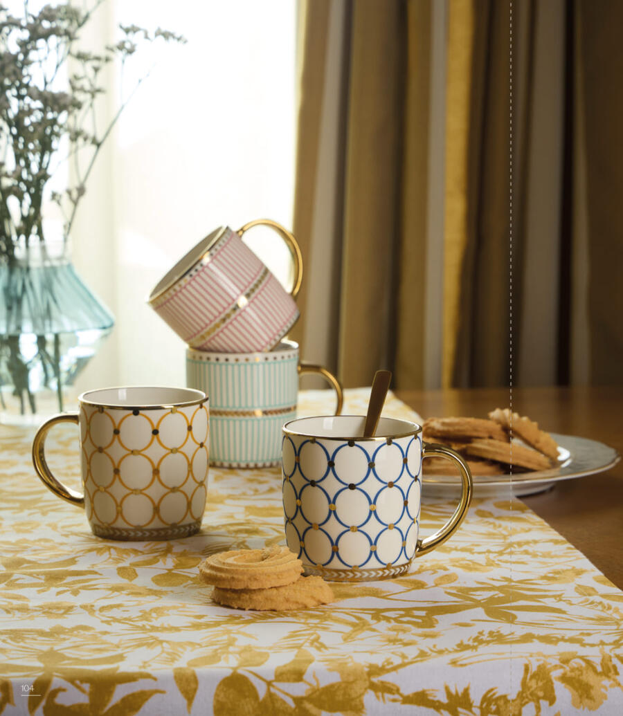 Tognana - Mug in New Bone China cc360 Righe Rosse