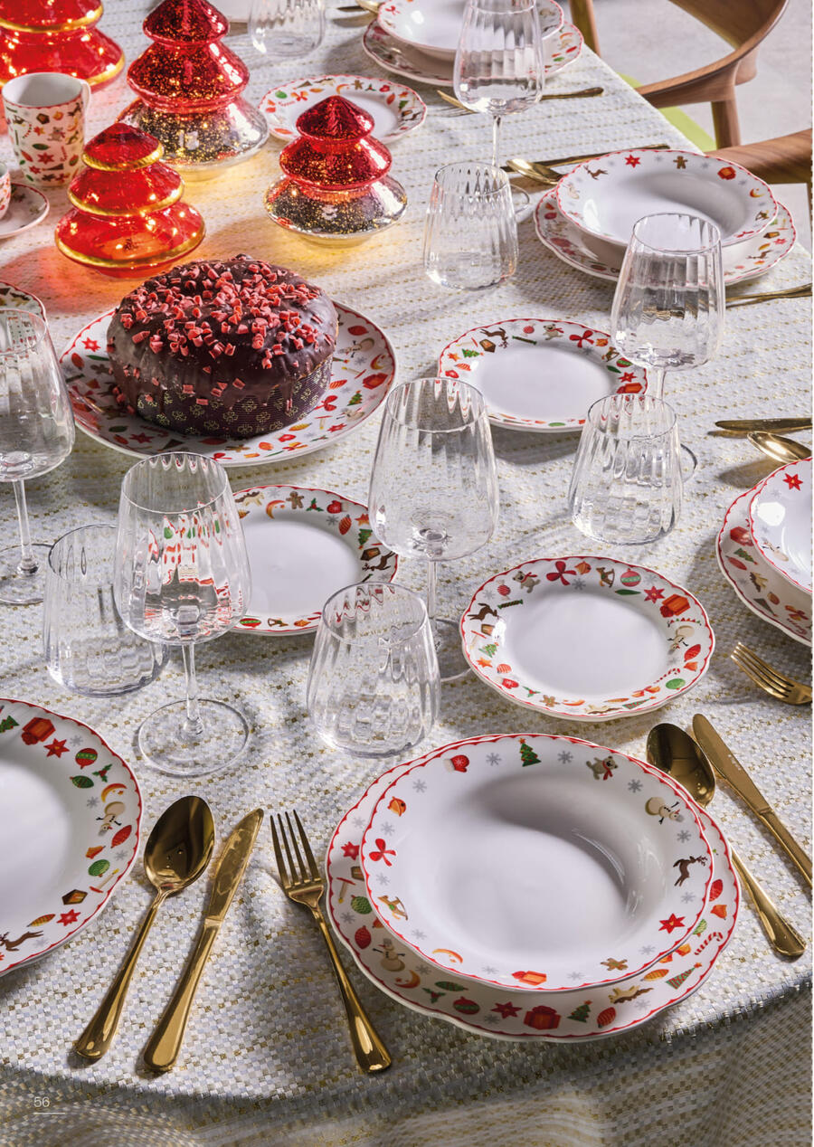 Tognana - Natale 2025 - Servizio piatti 18 pezzi Poema Delish Porcellana Multicolor