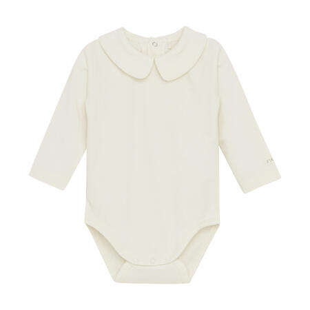 Body a maniche lunghe con colletto, colore Eggnog