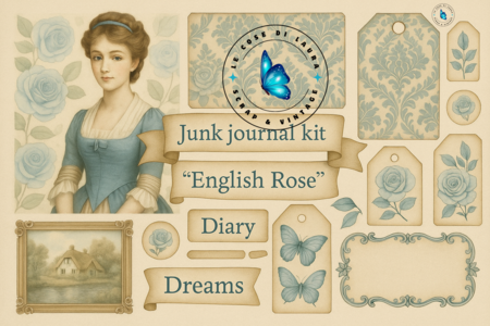 English Rose – Collezione digitale per Junk Journal