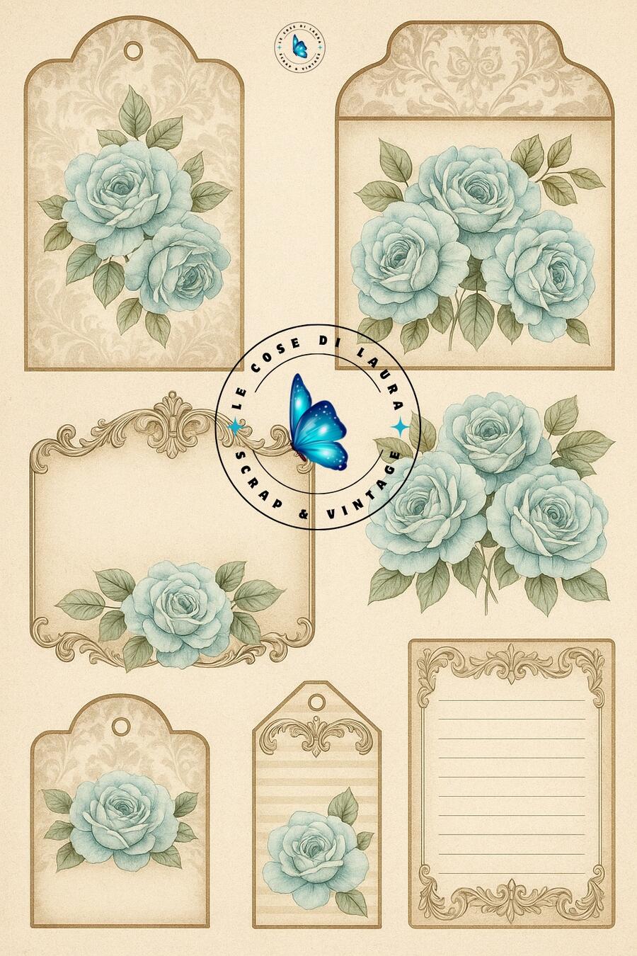 English Rose – Collezione digitale per Junk Journal