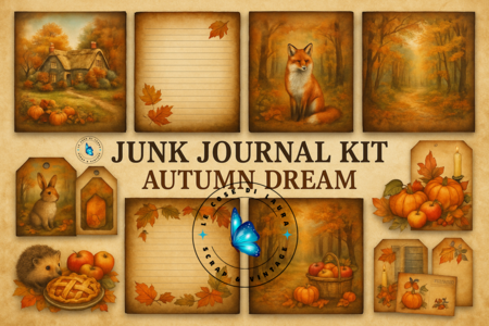 Autumn Dream - Collezione digitale per Junk Journal