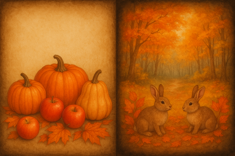 Autumn Dream - Collezione digitale per Junk Journal