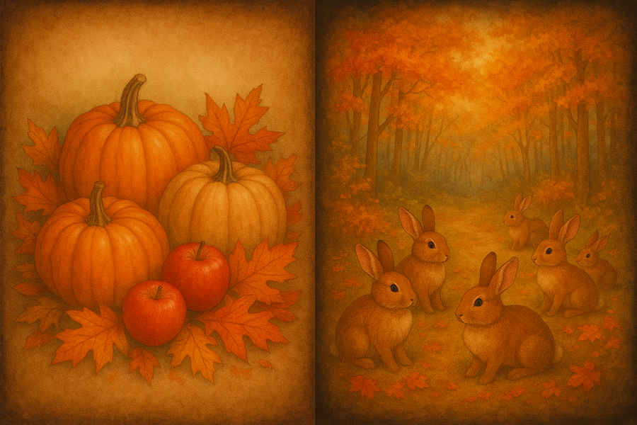 Autumn Dream - Collezione digitale per Junk Journal
