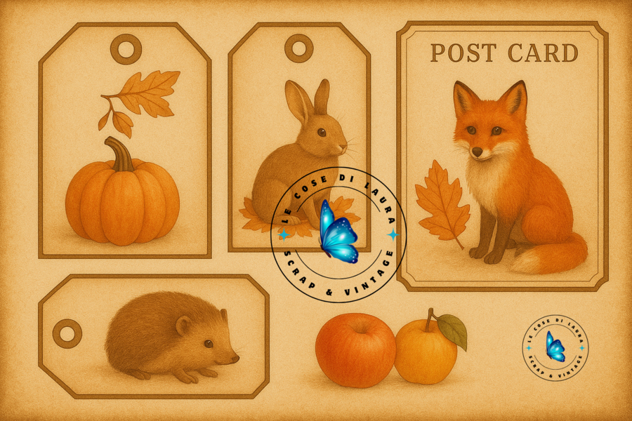 Autumn Dream - Collezione digitale per Junk Journal
