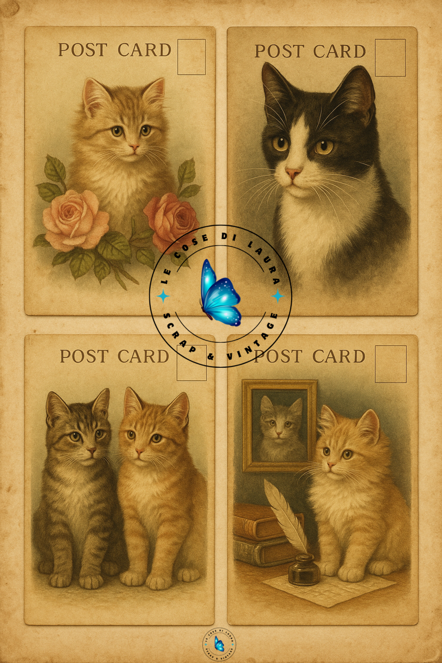 Cats World - Collezione digitale per Junk Journal