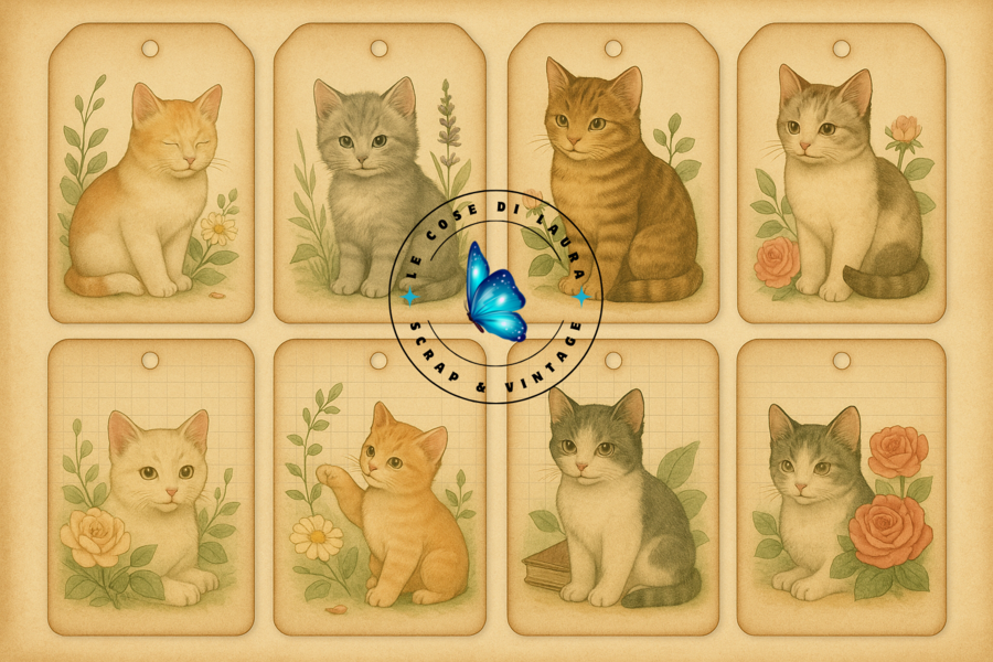 Cats World - Collezione digitale per Junk Journal
