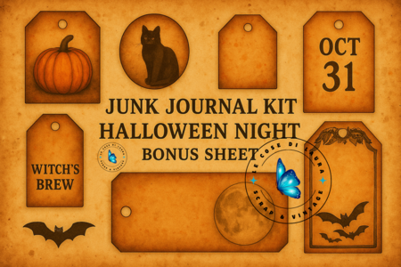 Halloween Night - Collezione digitale per Junk Journal