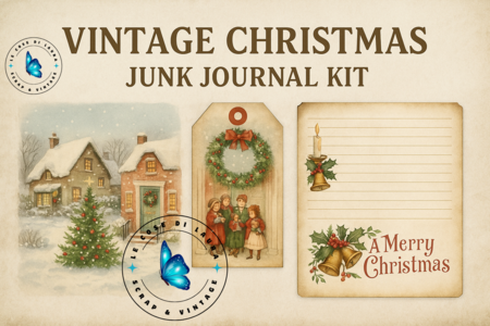 Vintage Christmas - Collezione digitale per Junk Journal