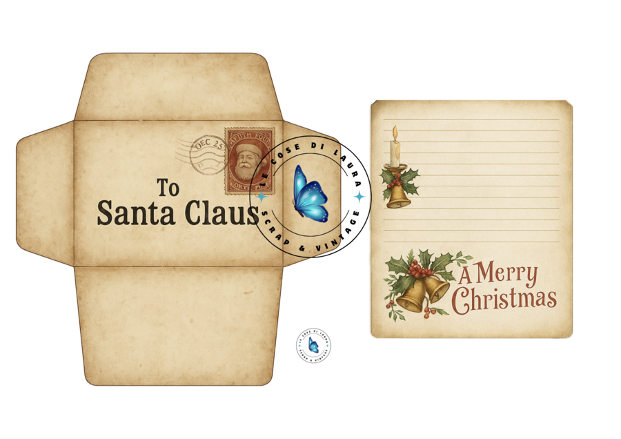 Vintage Christmas - Collezione digitale per Junk Journal