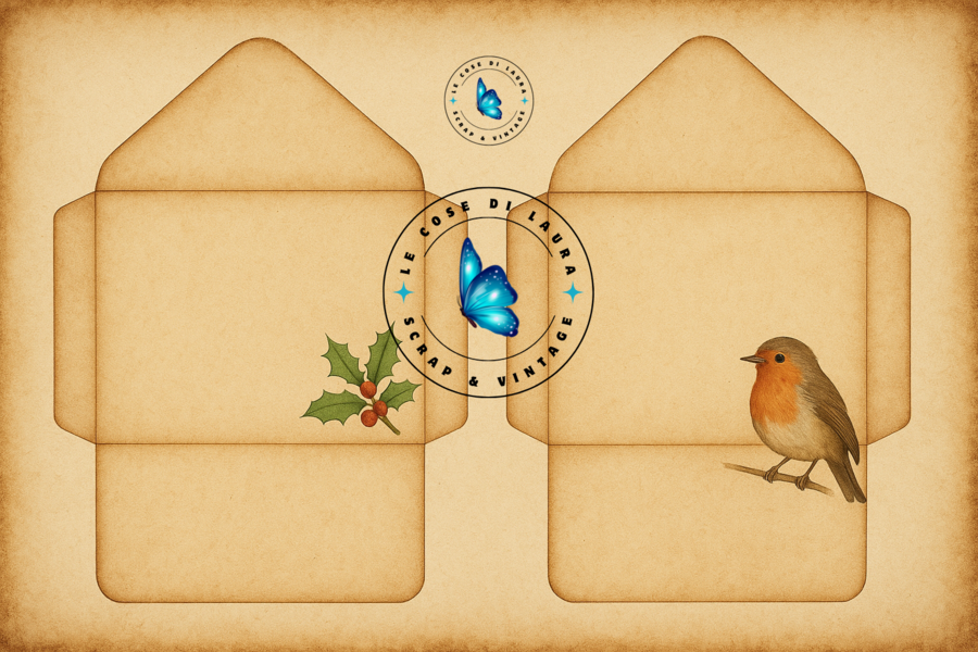 Vintage Christmas - Collezione digitale per Junk Journal