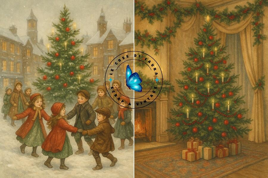 Vintage Christmas - Collezione digitale per Junk Journal