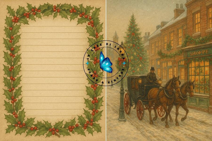 Vintage Christmas - Collezione digitale per Junk Journal