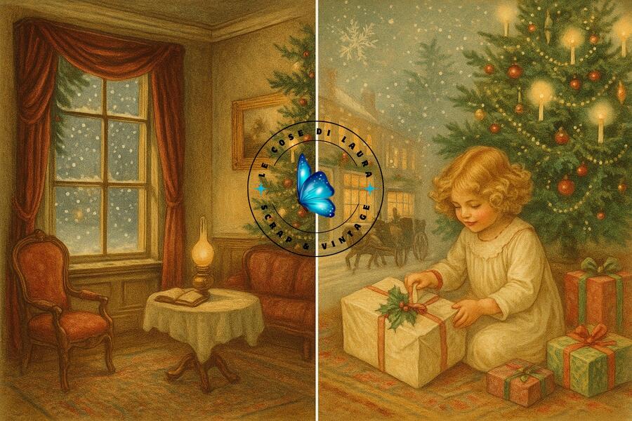 Vintage Christmas - Collezione digitale per Junk Journal