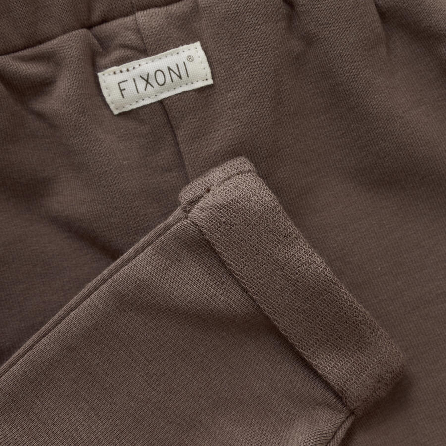 Pantaloni sweat in Bamboo French Terry, colore Coffee Quartz 
