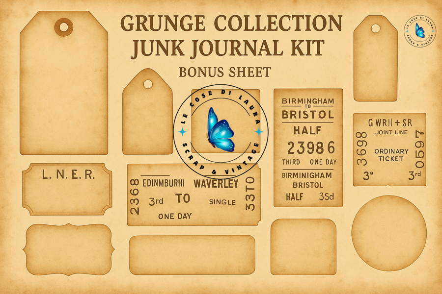 Grunge Collection - Collezione digitale per Junk Journal